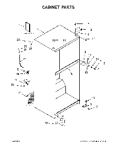 Cabinet parts Diagram and Parts List for WRT518SZKV00  Whirlpool Refrigerator