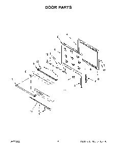 Door Parts Diagram and Parts List for KSEB900ESS6  KitchenAid Range
