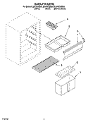 SHELF PARTS Diagram and Parts List for EL03CCXMB00  Whirlpool Refrigerator