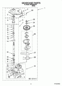 GEARCASE PARTS, OPTIONAL PARTS (NOT INCLUDED) Diagram and Parts List for WTW5300VW1  Whirlpool Washer