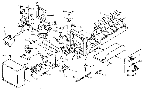 Ice Maker Parts Diagram and Parts List for 106U16EIM1  Kenmore Refrigerator