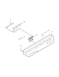 Control Panel And Latch Parts Diagram and Parts List for KDTE204DSS0  KitchenAid Dishwasher