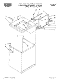 TOP AND CABINET Diagram and Parts List for RAS8245EQ1  Roper Washer