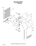 AIR FLOW PARTS Diagram and Parts List for 6GD5SHGXSS09  Whirlpool Refrigerator