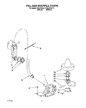 FILL AND OVERFILL Diagram and Parts List for KUDA23SB0  KitchenAid Dishwasher