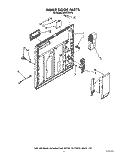 INNER DOOR Diagram and Parts List for DU9700XY0  Whirlpool Dishwasher
