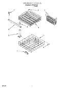 DISHRACK Diagram and Parts List for DU840DWGX1  Whirlpool Dishwasher