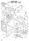 LINER Diagram and Parts List for GT9SHTXLB00  Whirlpool Refrigerator