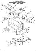 INTERIOR, LITERATURE Diagram and Parts List for KHMS105BBL2  KitchenAid Microwave