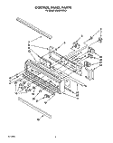 CONTROL PANEL, LIT/OPTIONAL Diagram and Parts List for KEBS276XBL3  KitchenAid Wall Oven