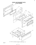 DOOR AND DRAWER Diagram and Parts List for RF3100XPW0  Whirlpool Range