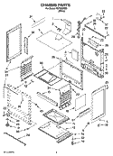 CHASSIS PARTS Diagram and Parts List for FGP305KW6  Roper Range