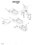 SHELF PARTS Diagram and Parts List for KUWO24LSBX01  KitchenAid Wine and Beverage Cooler