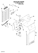 AIR FLOW PARTS Diagram and Parts List for ID2HHEXTS01  Whirlpool Refrigerator