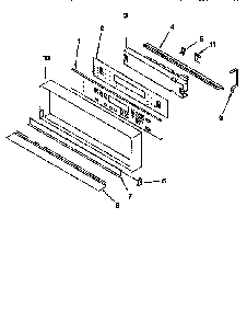 Control Panel Diagram and Parts List for KEBI271BWH3  KitchenAid Wall Oven