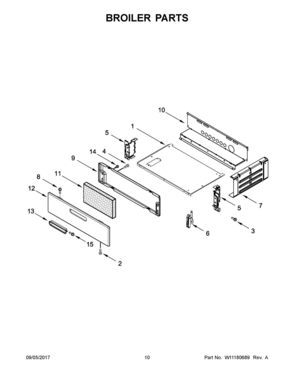06 - BROILER PARTS Diagram and Parts List for AGR5330BAW3  Whirlpool Range