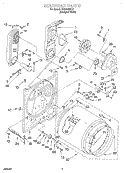 BULKHEAD Diagram and Parts List for RGS7648KQ1  Roper Dryer