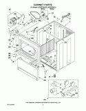 CABINET PARTS Diagram and Parts List for WGD5700XL0  Whirlpool Dryer