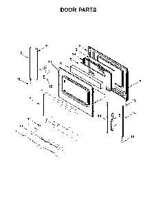 Door parts Diagram and Parts List for 66495113611  Kenmore Range