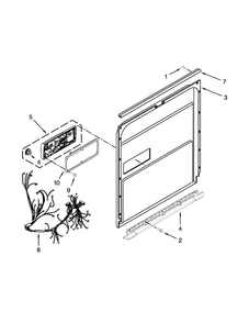 Inner Door Parts Diagram and Parts List for KUDS30FXWHA  KitchenAid Dishwasher