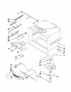 Freezer Liner Parts Diagram and Parts List for 59679222013  Kenmore Refrigerator