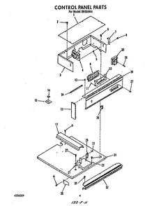 Control Panel Diagram and Parts List for B9308*4  Roper Range