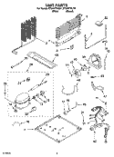 UNIT PARTS Diagram and Parts List for ET2AHTXLT01  Whirlpool Refrigerator