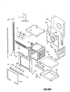 Oven Diagram and Parts List for KEMS377GBL1  KitchenAid Microwave Oven Combo
