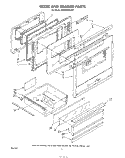 DOOR AND DRAWER Diagram and Parts List for KERS502SWB1  KitchenAid Range