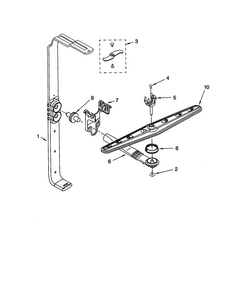 Upper Wash And Rinse Diagram and Parts List for KUDR01DTBT0  KitchenAid Dishwasher