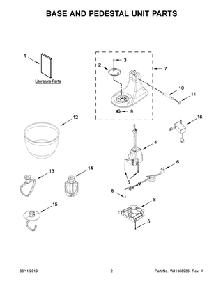 Part Location Diagram of W11353435 Whirlpool Use & Care Guide