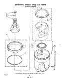 AGITATOR, BASKET AND TUB Diagram and Parts List for LA5530XSW0  Whirlpool Washer