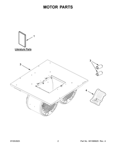 Motor Parts Diagram and Parts List for UXB1170KYS0  Whirlpool Range Hood