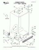 CABINET PARTS Diagram and Parts List for ED5NHGXVQ01  Whirlpool Refrigerator