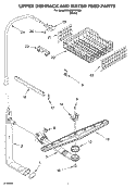 UPPER DISHRACK AND WATER FEED Diagram and Parts List for DU620PWKQ0  Whirlpool Dishwasher