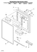 REFRIGERATOR DOOR Diagram and Parts List for KTLA19ELSS00  KitchenAid Refrigerator