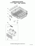 LOWER RACK PARTS Diagram and Parts List for GU2275XTVY3  Whirlpool Dishwasher