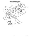 LATCH AND VENT Diagram and Parts List for KEBI271YBL3  KitchenAid Wall Oven