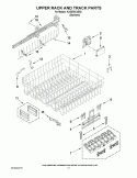 UPPER RACK AND TRACK PARTS Diagram and Parts List for KUDE50CXSS0  KitchenAid Dishwasher