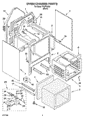 OVEN CHASSIS PARTS Diagram and Parts List for WLSP34900  Whirlpool Range