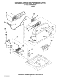 CONSOLE AND DISPENSER PARTS Diagram and Parts List for 6AWTW5550XW1  Whirlpool Washer