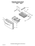 FREEZER DOOR PARTS Diagram and Parts List for GI6SDRXXB06  Whirlpool Refrigerator