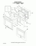 DOOR PARTS Diagram and Parts List for KERS208XBL0  KitchenAid Range