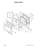 DOOR PARTS Diagram and Parts List for KERS206XSS3  KitchenAid Range