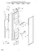 FREEZER DOOR Diagram and Parts List for KSRS25FGWH01  KitchenAid Refrigerator