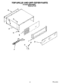 TOP GRILLE AND UNIT COVER PARTS Diagram and Parts List for KSSP48QMS03  KitchenAid Refrigerator