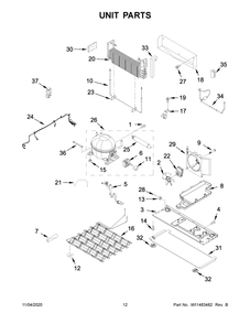 Part Location Diagram of W11614808 Whirlpool HARNS-WIRE