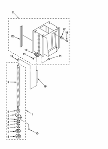 Powerscrew And Ram Parts Diagram and Parts List for 66513612101  Kenmore Trash Compactor