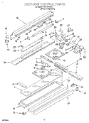 DOOR AND CONTROL Diagram and Parts List for GZ7736XGS0  Whirlpool Range Hood
