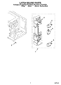 LATCH BOARD PARTS Diagram and Parts List for MT4155SPB0  Whirlpool Microwave